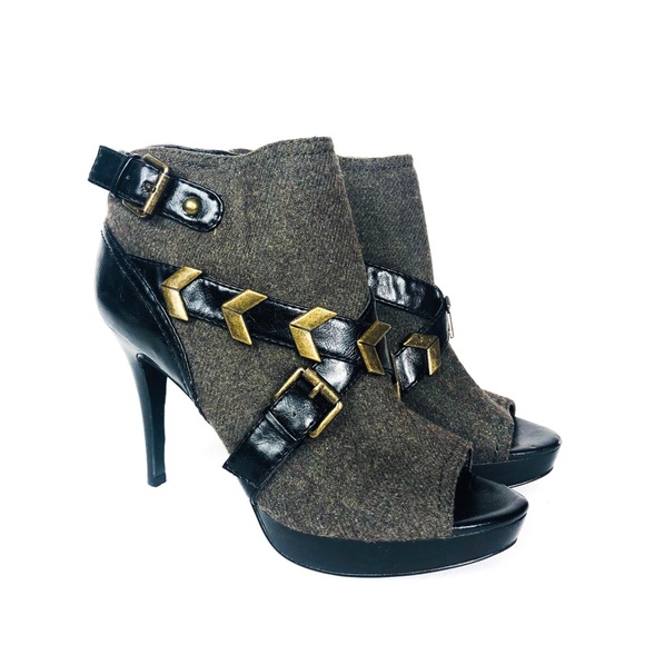 Nine West Shoes - NINE WEST Campaigno Peep Toe Bootie 7